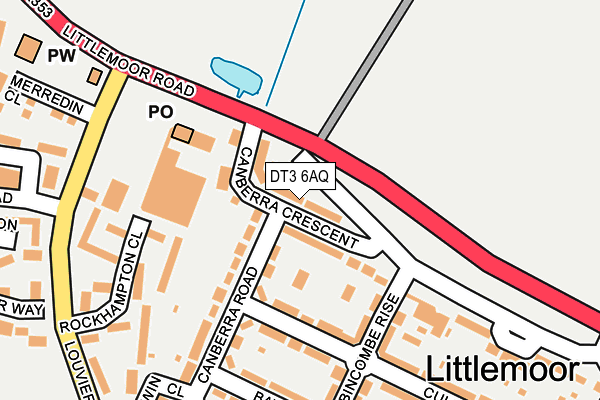 DT3 6AQ map - OS OpenMap – Local (Ordnance Survey)