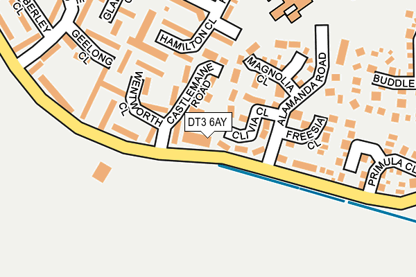 DT3 6AY map - OS OpenMap – Local (Ordnance Survey)