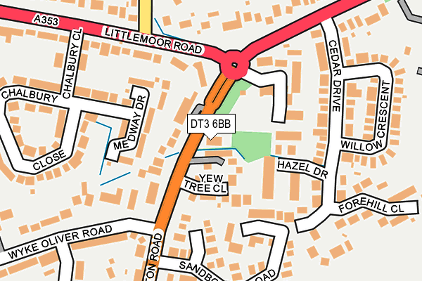 DT3 6BB map - OS OpenMap – Local (Ordnance Survey)