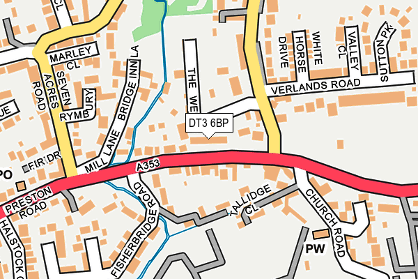 DT3 6BP map - OS OpenMap – Local (Ordnance Survey)