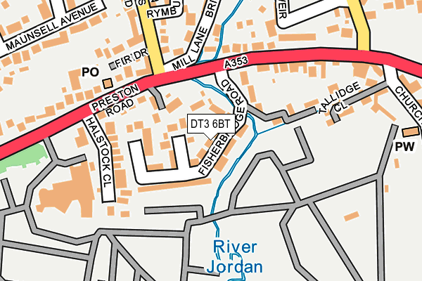 DT3 6BT map - OS OpenMap – Local (Ordnance Survey)