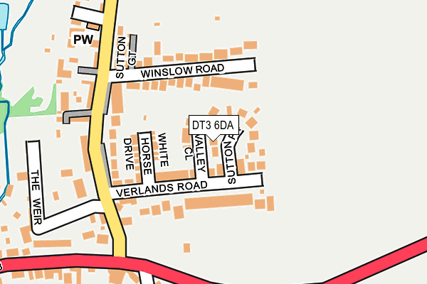 DT3 6DA map - OS OpenMap – Local (Ordnance Survey)