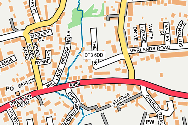 DT3 6DD map - OS OpenMap – Local (Ordnance Survey)