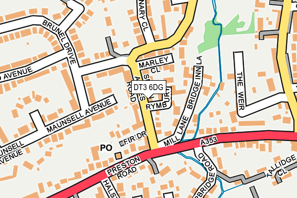 DT3 6DG map - OS OpenMap – Local (Ordnance Survey)