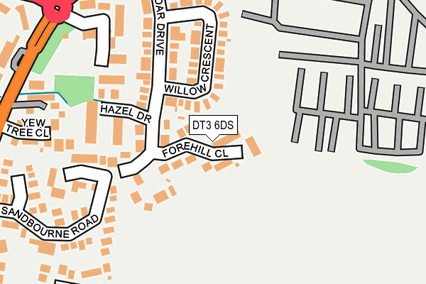 DT3 6DS map - OS OpenMap – Local (Ordnance Survey)