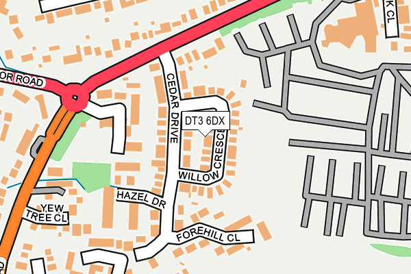 DT3 6DX map - OS OpenMap – Local (Ordnance Survey)