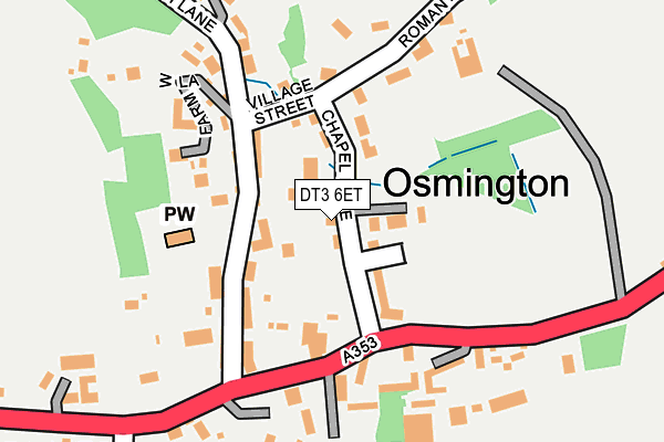 DT3 6ET map - OS OpenMap – Local (Ordnance Survey)