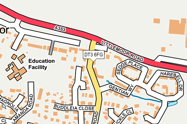 DT3 6FG map - OS OpenMap – Local (Ordnance Survey)