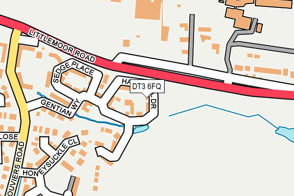 DT3 6FQ map - OS OpenMap – Local (Ordnance Survey)