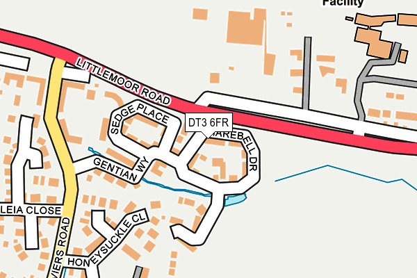 DT3 6FR map - OS OpenMap – Local (Ordnance Survey)