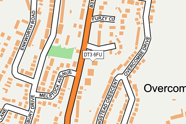 DT3 6FU map - OS OpenMap – Local (Ordnance Survey)