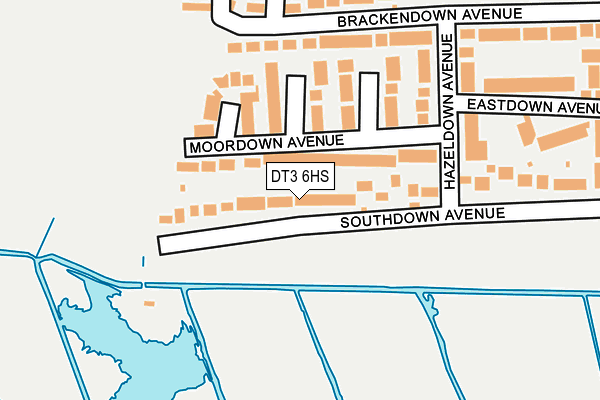 DT3 6HS map - OS OpenMap – Local (Ordnance Survey)