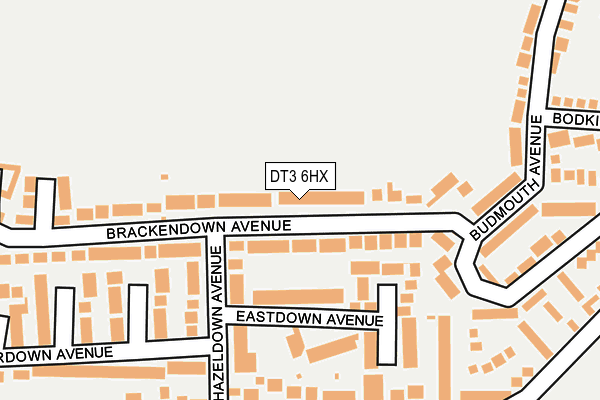 DT3 6HX map - OS OpenMap – Local (Ordnance Survey)