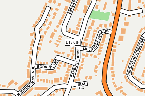 DT3 6JF map - OS OpenMap – Local (Ordnance Survey)