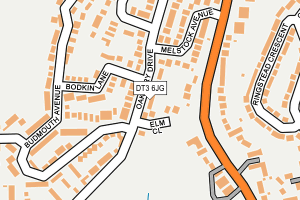 DT3 6JG map - OS OpenMap – Local (Ordnance Survey)