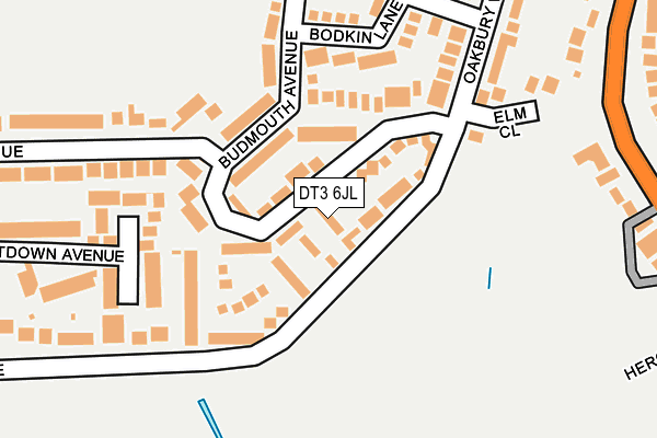 DT3 6JL map - OS OpenMap – Local (Ordnance Survey)