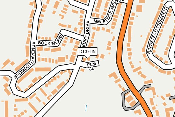 DT3 6JN map - OS OpenMap – Local (Ordnance Survey)