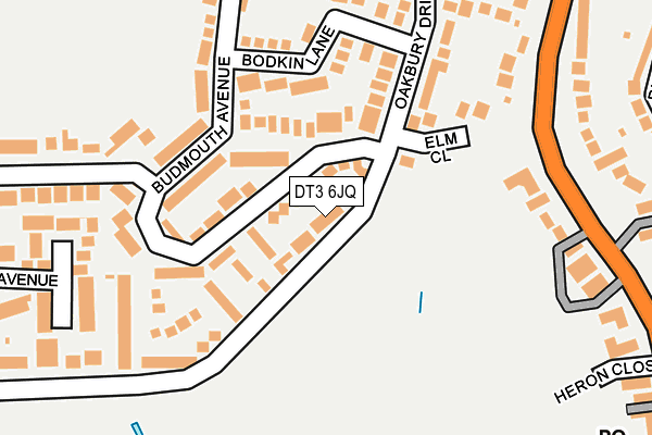 DT3 6JQ map - OS OpenMap – Local (Ordnance Survey)