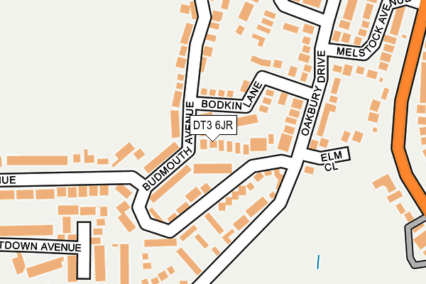 DT3 6JR map - OS OpenMap – Local (Ordnance Survey)