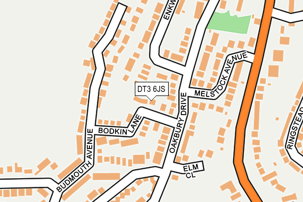 DT3 6JS map - OS OpenMap – Local (Ordnance Survey)