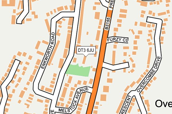 DT3 6JU map - OS OpenMap – Local (Ordnance Survey)