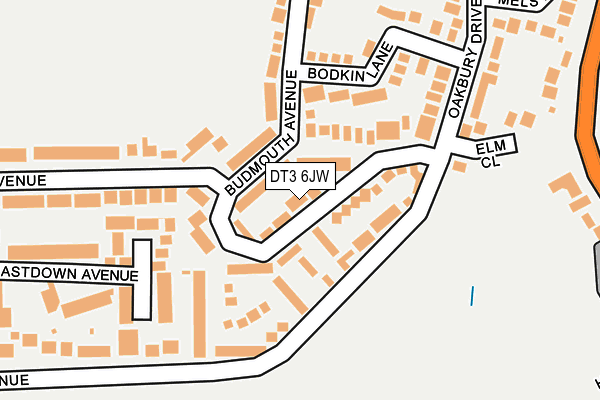 DT3 6JW map - OS OpenMap – Local (Ordnance Survey)