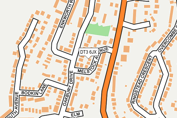 DT3 6JX map - OS OpenMap – Local (Ordnance Survey)