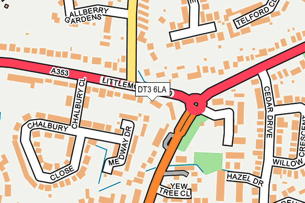 DT3 6LA map - OS OpenMap – Local (Ordnance Survey)