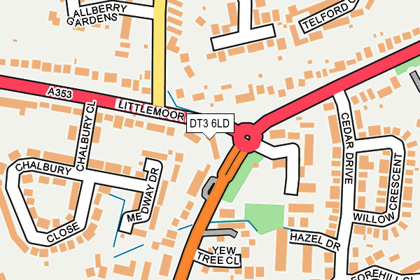 DT3 6LD map - OS OpenMap – Local (Ordnance Survey)