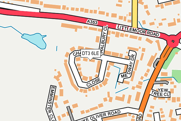 DT3 6LE map - OS OpenMap – Local (Ordnance Survey)
