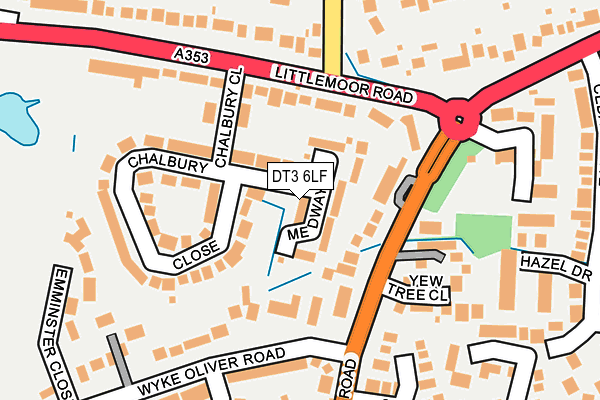 DT3 6LF map - OS OpenMap – Local (Ordnance Survey)