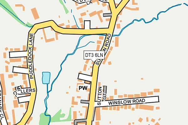 DT3 6LN map - OS OpenMap – Local (Ordnance Survey)