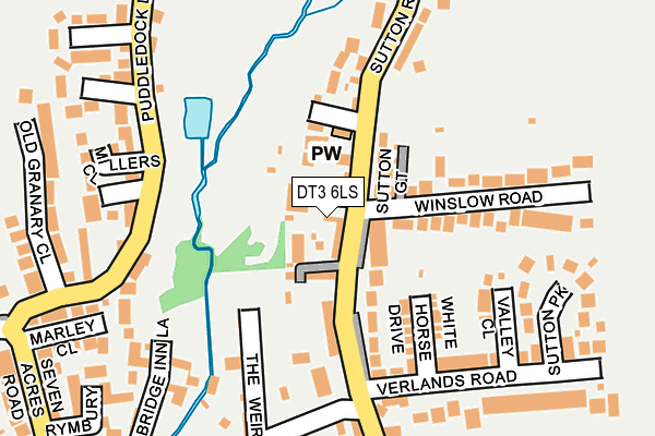 DT3 6LS map - OS OpenMap – Local (Ordnance Survey)