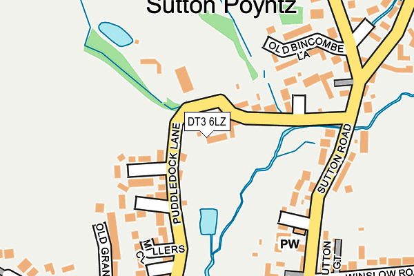 DT3 6LZ map - OS OpenMap – Local (Ordnance Survey)