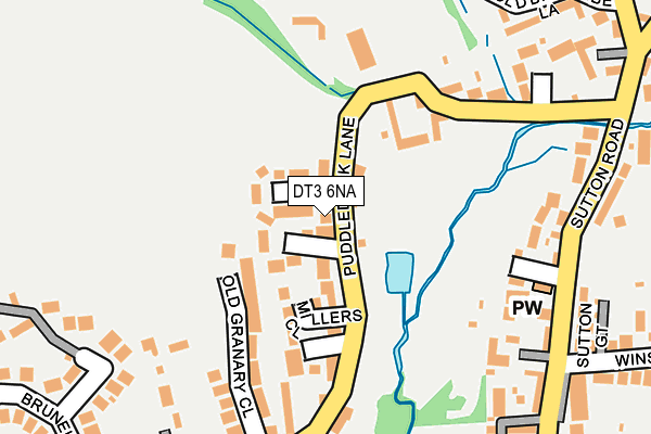 DT3 6NA map - OS OpenMap – Local (Ordnance Survey)