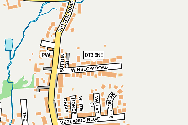 DT3 6NE map - OS OpenMap – Local (Ordnance Survey)