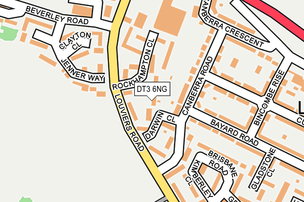 DT3 6NG map - OS OpenMap – Local (Ordnance Survey)