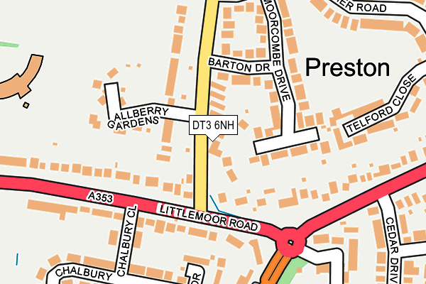 DT3 6NH map - OS OpenMap – Local (Ordnance Survey)