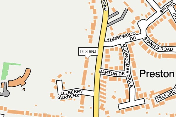 DT3 6NJ map - OS OpenMap – Local (Ordnance Survey)