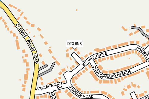 DT3 6NS map - OS OpenMap – Local (Ordnance Survey)