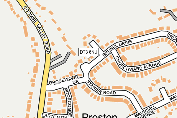 DT3 6NU map - OS OpenMap – Local (Ordnance Survey)