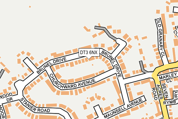 DT3 6NX map - OS OpenMap – Local (Ordnance Survey)