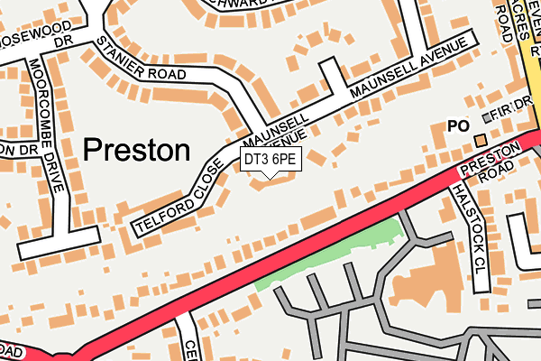 DT3 6PE map - OS OpenMap – Local (Ordnance Survey)