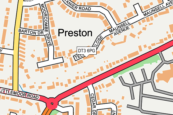 DT3 6PG map - OS OpenMap – Local (Ordnance Survey)