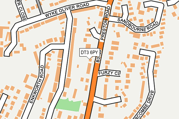 DT3 6PY map - OS OpenMap – Local (Ordnance Survey)