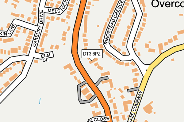 DT3 6PZ map - OS OpenMap – Local (Ordnance Survey)