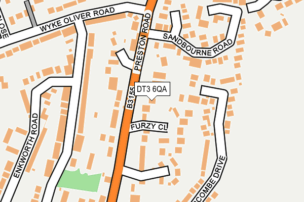 DT3 6QA map - OS OpenMap – Local (Ordnance Survey)