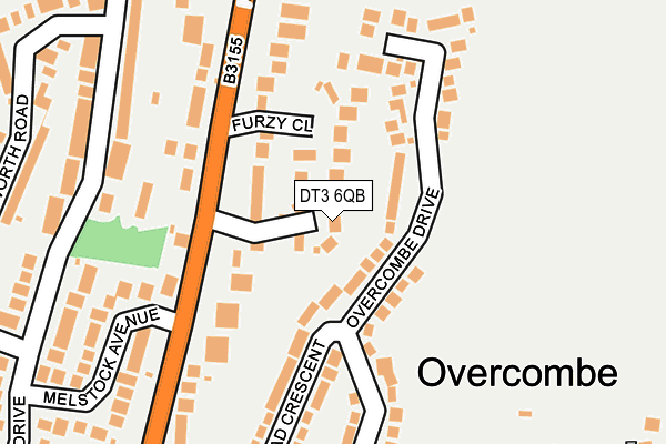 DT3 6QB map - OS OpenMap – Local (Ordnance Survey)