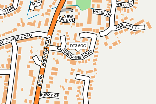 DT3 6QG map - OS OpenMap – Local (Ordnance Survey)