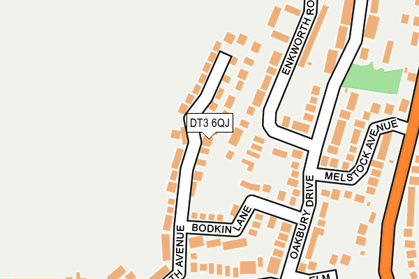 DT3 6QJ map - OS OpenMap – Local (Ordnance Survey)